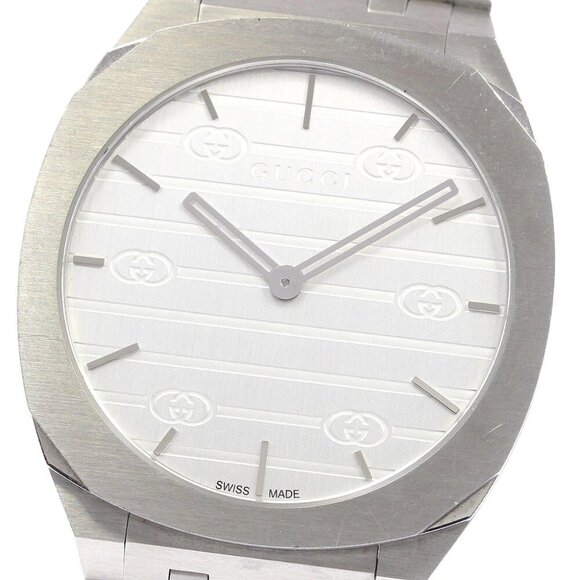 GUCCI 163.4/YA163402 Silver Dial Quartz Ladies Watch_827296 - Picture 6 of 6